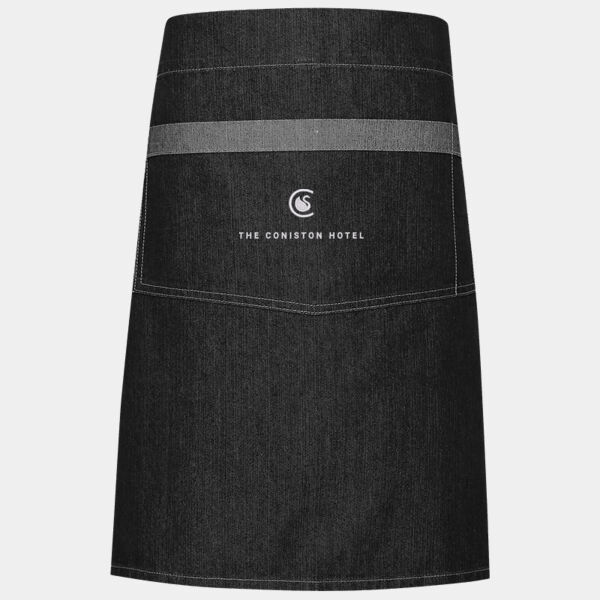 PR128 Domain Contrast Denim Waist Apron Thumbnail